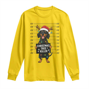 Christmas Dachshund Long Sleeve Shirt Funny Christmas Tree Killer TS12 Daisy Print Your Wear