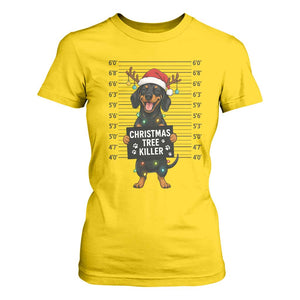 Christmas Dachshund T Shirt For Women Funny Christmas Tree Killer TS12 Daisy Print Your Wear