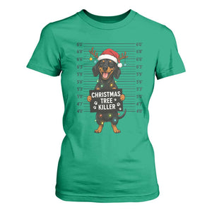 Christmas Dachshund T Shirt For Women Funny Christmas Tree Killer TS12 Irish Green Print Your Wear