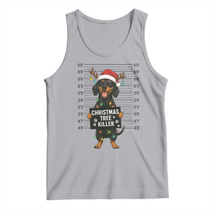 Christmas Dachshund Tank Top Funny Christmas Tree Killer TS12 Athletic Heather Print Your Wear