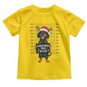 Christmas Dachshund Toddler T Shirt Funny Christmas Tree Killer TS12 Daisy Print Your Wear