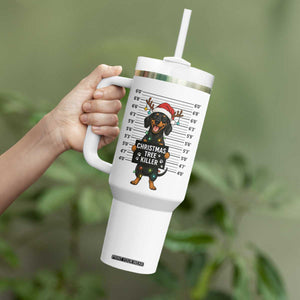 Christmas Dachshund Tumbler With Handle Funny Christmas Tree Killer TS12 Print Your Wear