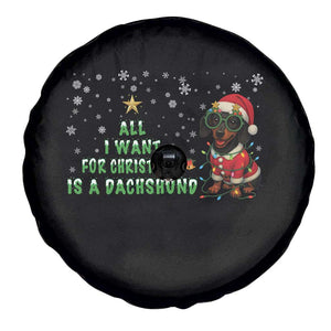 Christmas Dachshund Spare Tire Cover All I Want For Christmas Is A Dachshund TS12 Print Your Wear