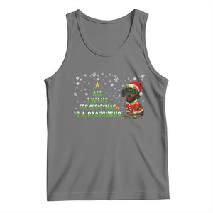 Christmas Dachshund Tank Top All I Want For Christmas Is A Dachshund TS12 Black Heather Print Your Wear