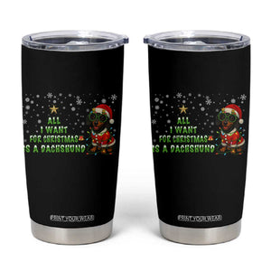 Christmas Dachshund Tumbler Cup All I Want For Christmas Is A Dachshund TS12 Black Print Your Wear