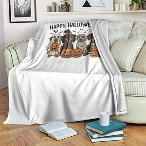 Funny Halloween Dachshund Throw Blanket Happy Halloweenie TS12 Print Your Wear