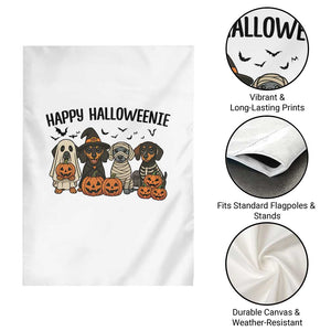 Funny Halloween Dachshund Garden Flag Happy Halloweenie TS12 Print Your Wear