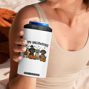 Funny Halloween Dachshund 4 in 1 Can Cooler Tumbler Happy Halloweenie TS12 Print Your Wear