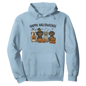 Funny Halloween Dachshund Hoodie Happy Halloweenie TS12 Light Blue Print Your Wear