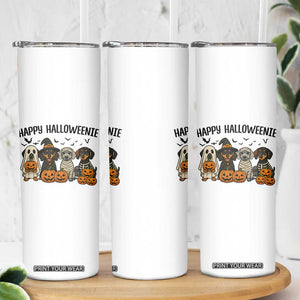 Funny Halloween Dachshund Skinny Tumbler Happy Halloweenie TS12 Print Your Wear