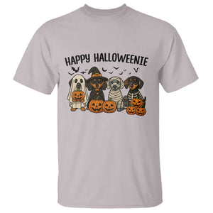 Funny Halloween Dachshund T Shirt Happy Halloweenie TS12 Ice Gray Print Your Wear