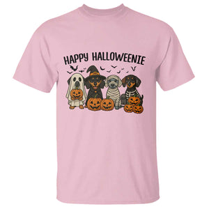 Funny Halloween Dachshund T Shirt Happy Halloweenie TS12 Light Pink Print Your Wear