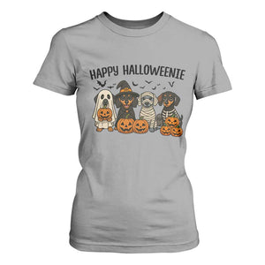 Funny Halloween Dachshund T Shirt For Women Happy Halloweenie TS12 Sport Gray Print Your Wear