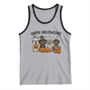Funny Halloween Dachshund Tank Top Happy Halloweenie TS12 Athletic Heather Black Print Your Wear