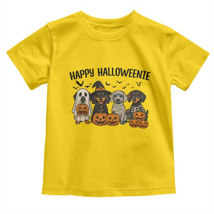 Funny Halloween Dachshund Toddler T Shirt Happy Halloweenie TS12 Daisy Print Your Wear