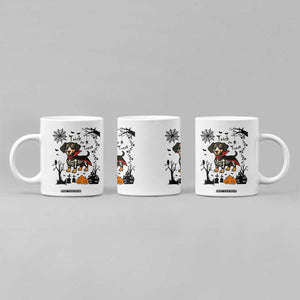 Funny Halloween Gift Coffee Mug Trick Or Treat With My Dachshund Dracula TS12 Print Your Wear
