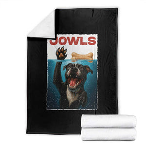 Pitbull Lover Throw Blanket Funny Jowls Horror Dog Poster TS12 Black Print Your Wear