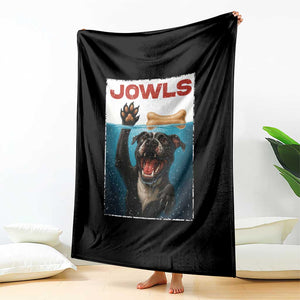 Pitbull Lover Throw Blanket Funny Jowls Horror Dog Poster TS12 Print Your Wear