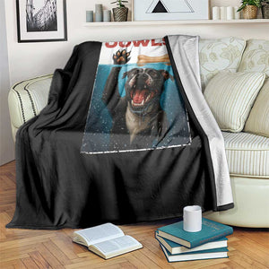Pitbull Lover Throw Blanket Funny Jowls Horror Dog Poster TS12 Print Your Wear