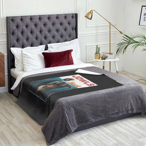 Pitbull Lover Throw Blanket Funny Jowls Horror Dog Poster TS12 Print Your Wear