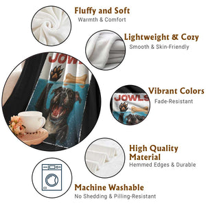 Pitbull Lover Throw Blanket Funny Jowls Horror Dog Poster TS12 Print Your Wear