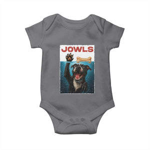 Pitbull Lover Baby Onesie Funny Jowls Horror Dog Poster TS12 Charcoal Print Your Wear