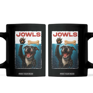 Pitbull Lover Coffee Mug Funny Jowls Horror Dog Poster TS12 Black Print Your Wear
