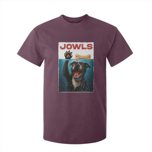 Pitbull Lover T Shirt For Kid Funny Jowls Horror Dog Poster TS12 Maroon Print Your Wear