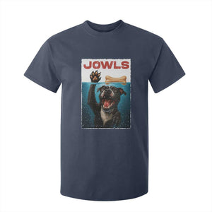 Pitbull Lover T Shirt For Kid Funny Jowls Horror Dog Poster TS12 Navy Print Your Wear