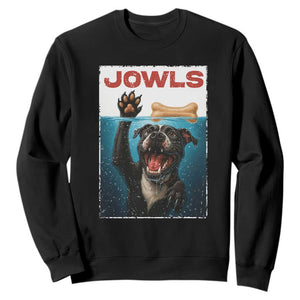Pitbull Lover Sweatshirt Funny Jowls Horror Dog Poster TS12 Black Print Your Wear