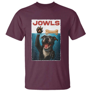 Pitbull Lover T Shirt Funny Jowls Horror Dog Poster TS12 Maroon Print Your Wear