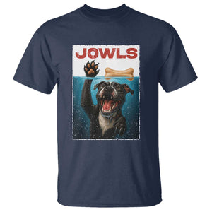 Pitbull Lover T Shirt Funny Jowls Horror Dog Poster TS12 Navy Print Your Wear