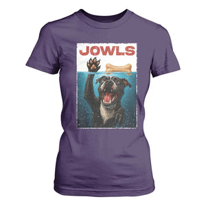 Pitbull Lover T Shirt For Women Funny Jowls Horror Dog Poster TS12 Purple Print Your Wear