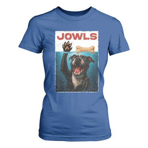 Pitbull Lover T Shirt For Women Funny Jowls Horror Dog Poster TS12 Royal Blue Print Your Wear