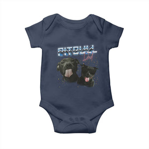 Pitbull Dad Baby Onesie Funny Gift For Pitbull Lover TS12 Navy Print Your Wear