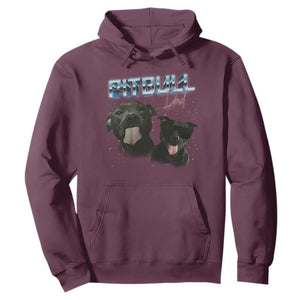 Pitbull Dad Hoodie Funny Gift For Pitbull Lover TS12 Maroon Print Your Wear