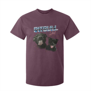 Pitbull Dad T Shirt For Kid Funny Gift For Pitbull Lover TS12 Maroon Print Your Wear