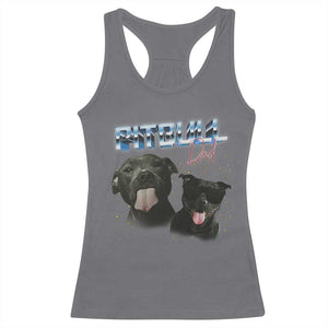 Pitbull Dad Racerback Tank Top Funny Gift For Pitbull Lover TS12 Charcoal Print Your Wear