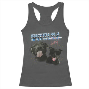 Pitbull Dad Racerback Tank Top Funny Gift For Pitbull Lover TS12 Dark Heather Print Your Wear