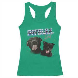 Pitbull Dad Racerback Tank Top Funny Gift For Pitbull Lover TS12 Irish Green Print Your Wear