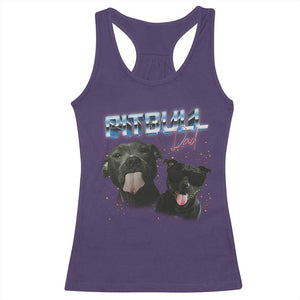 Pitbull Dad Racerback Tank Top Funny Gift For Pitbull Lover TS12 Purple Print Your Wear