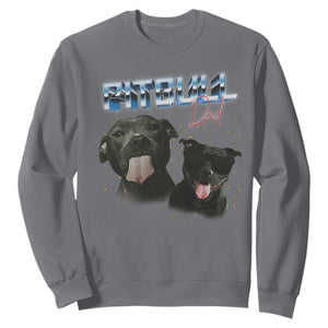 Pitbull Dad Sweatshirt Funny Gift For Pitbull Lover TS12 Charcoal Print Your Wear