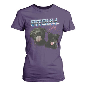 Pitbull Dad T Shirt For Women Funny Gift For Pitbull Lover TS12 Purple Print Your Wear