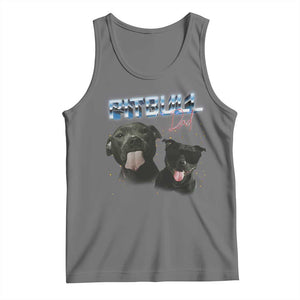 Pitbull Dad Tank Top Funny Gift For Pitbull Lover TS12 Black Heather Print Your Wear