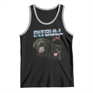 Pitbull Dad Tank Top Funny Gift For Pitbull Lover TS12 Black Athletic Heather Print Your Wear