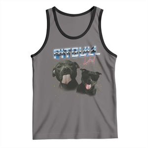 Pitbull Dad Tank Top Funny Gift For Pitbull Lover TS12 Deep Heather Black Print Your Wear