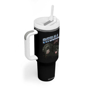 Pitbull Dad Tumbler With Handle Funny Gift For Pitbull Lover TS12 Print Your Wear