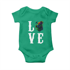 Colorful Pitbull Graphic Art For Dog Lover Baby Onesie TS12 Irish Green Print Your Wear