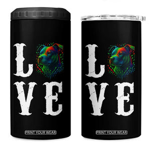 Colorful Pitbull Graphic Art For Dog Lover 4 in 1 Can Cooler Tumbler TS12 One Size: 16 oz Black Print Your Wear