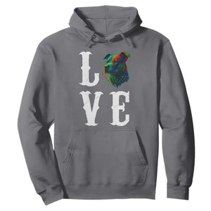 Colorful Pitbull Graphic Art For Dog Lover Hoodie TS12 Charcoal Print Your Wear